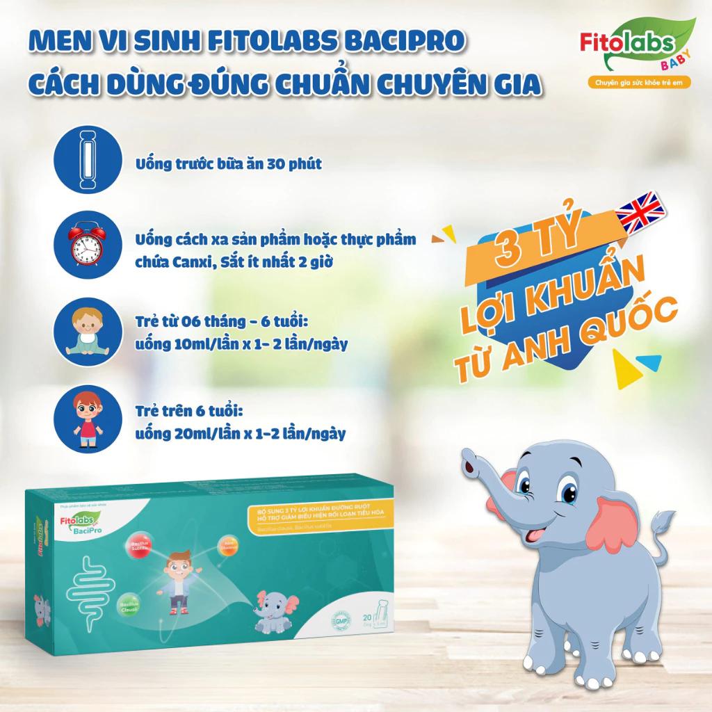 Cách dùng men vi sinh fitolabs bacipro