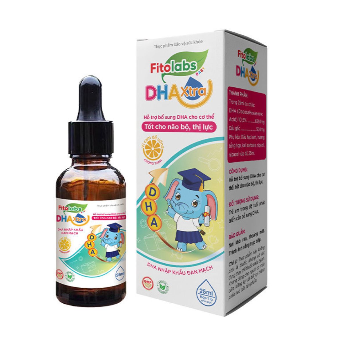 DHA Cho Bé Fitolabs DHA- EPA with vitamin A, E  Dạng Nhỏ Giọt Giúp Tăng Cường Thị Lực Và Trí Não -  Lọ 20ml