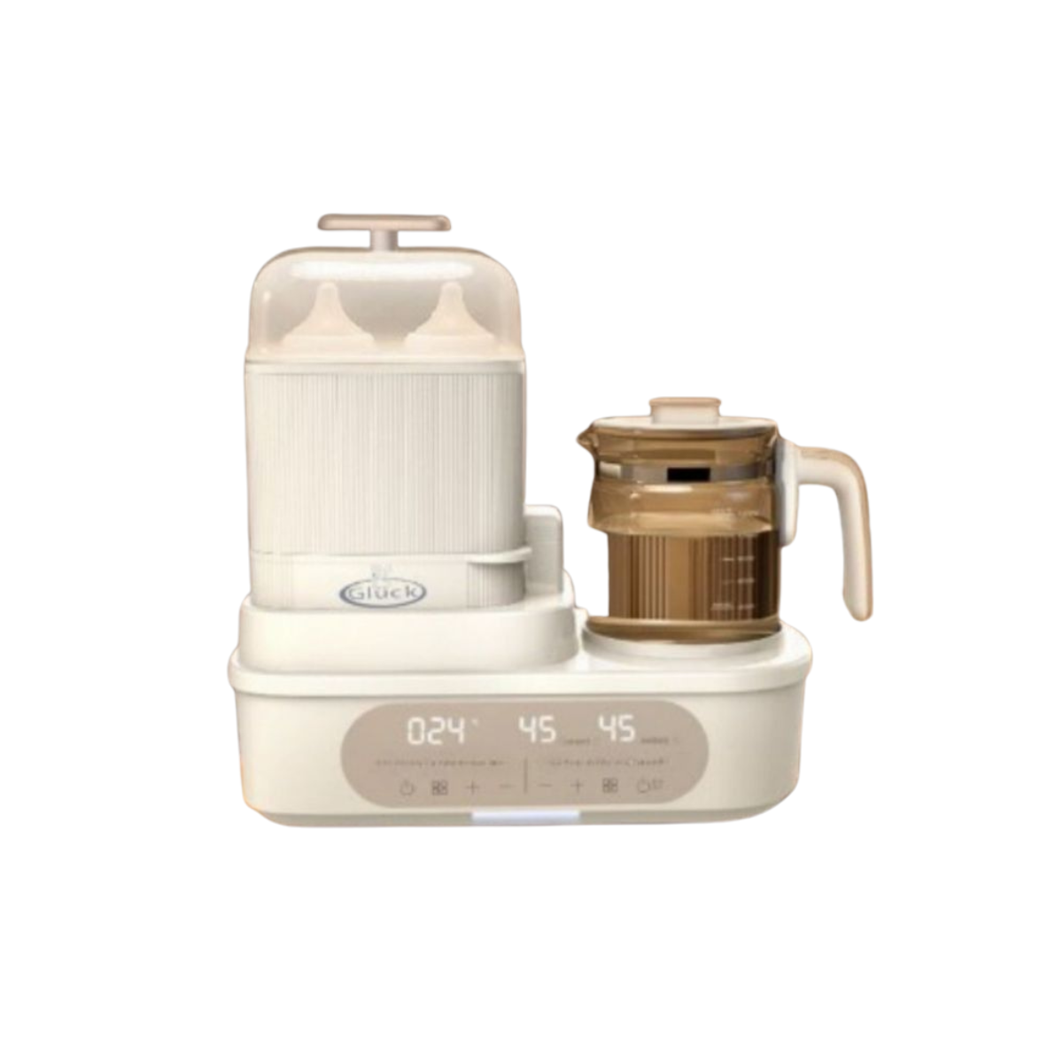 Máy tiệt trùng đa năng Gluck GX26, máy hầm cháo chậm cao cấp, mấy sấy khô, bình đun nước thông minh 8 chế độ làm việc 